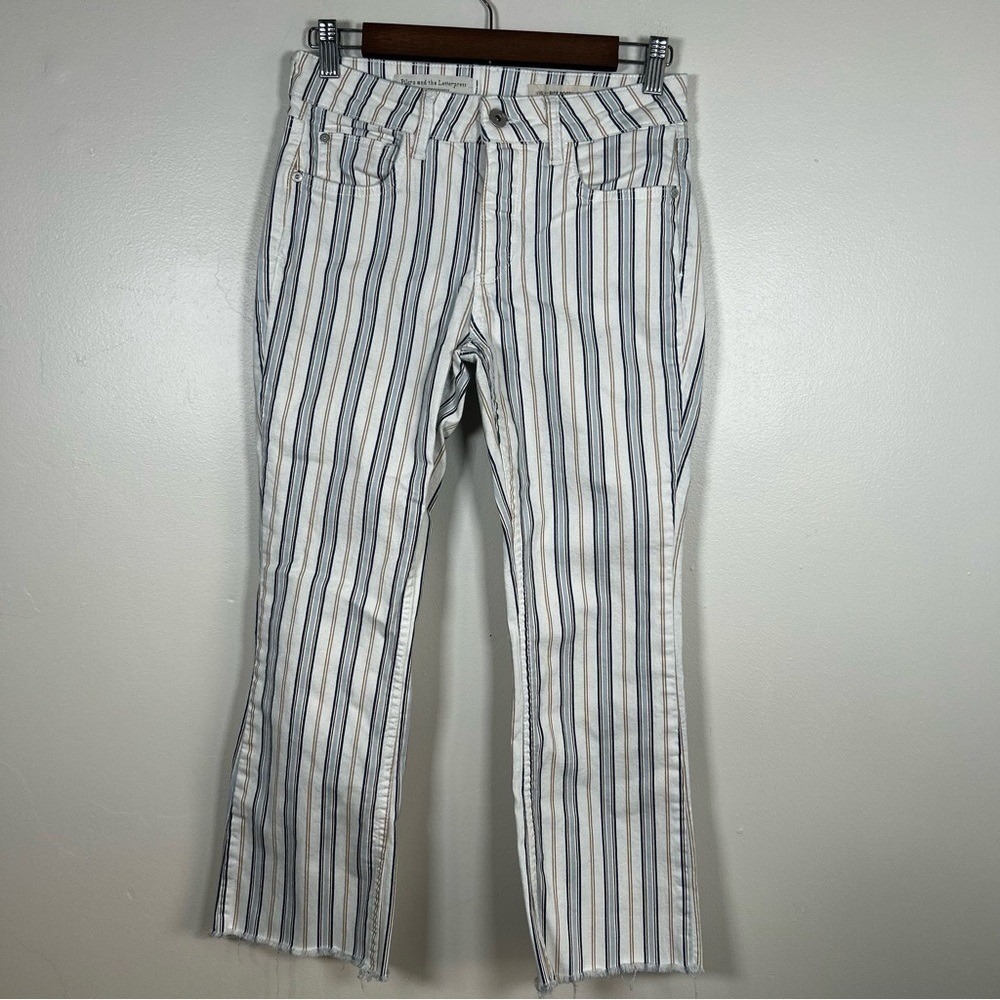 Pilcro and the Latterpress High Rise Bootcut Striped Jeans Size 27
